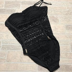 Black one piece swimsuit large NWOT